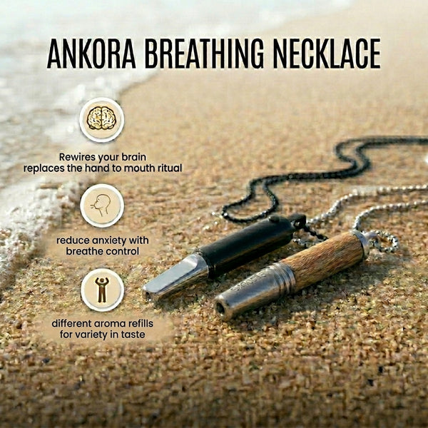 Ankora breathing necklace - Black/silver